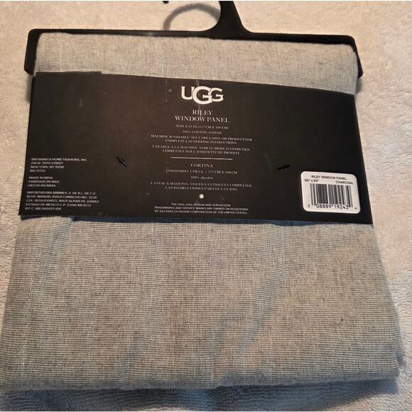 UGG Light Gray Riley Window Panel Riley 50x63 NEW! - Picture 2 of 2